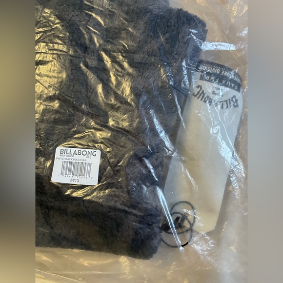 Billabong Switchback Pullover Womens Half-Snap Jacket - Charcoal NWT - Picture 9 of 11